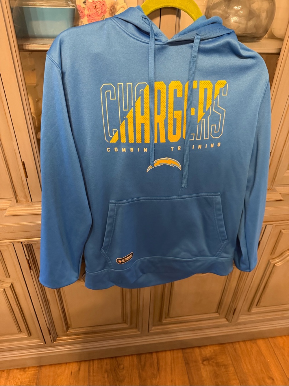 NFL Los Angeles Chargers Light Blue Hoodie with Yellow Logo